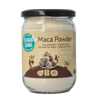 TerraSana Raw maca high energy poeder in glas bio 300.00 Gram