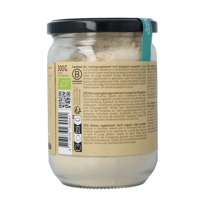 TerraSana Raw maca high energy poeder in glas bio 300.00 Gram