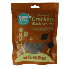 TerraSana Japanse bruine rijstcrackers zwarte sesam bio 60.00 Gram