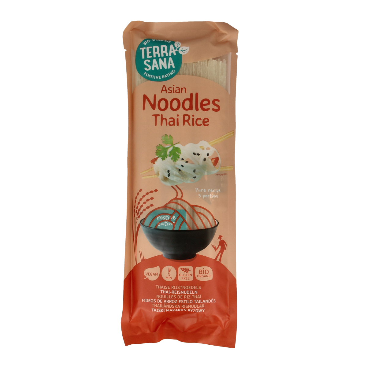 TerraSana Noodles Thaise rijst bio 250.00 Gram