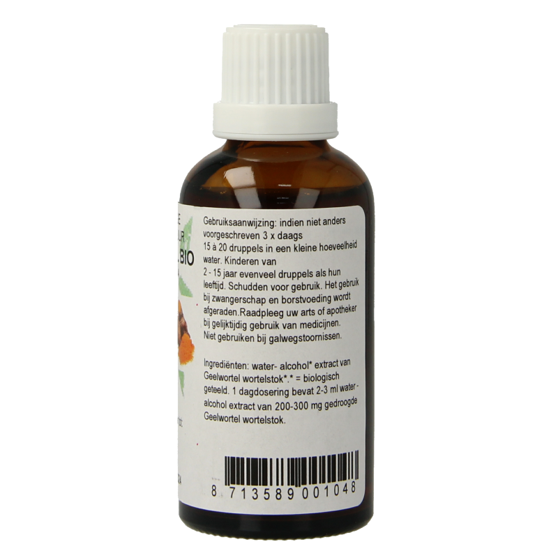 Cruydhof Curcuma longa/geelwortel tinctuur bio 50 Milliliter