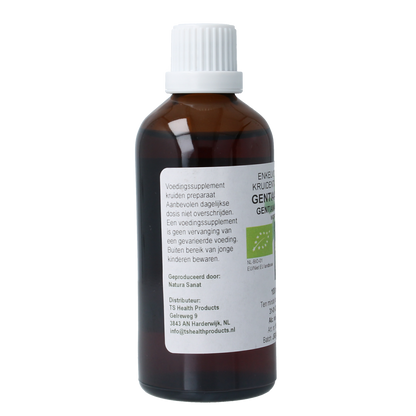 Cruydhof Gentiana lutea radix / gentiaan tinctuur bio 100.00 Milliliter