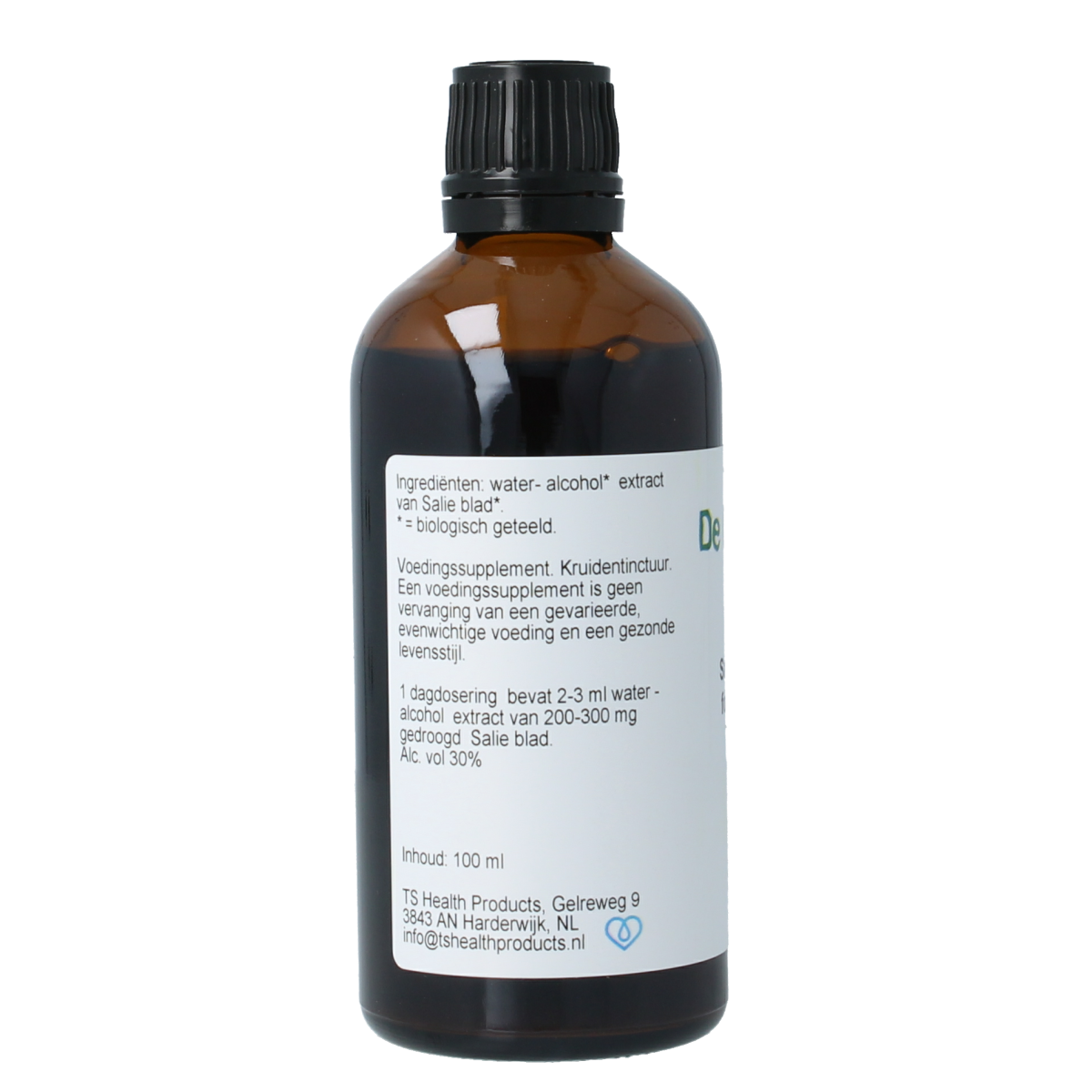 De Cruydhof Salvia triloba fol / salie tinctuur bio 100.00 Milliliter