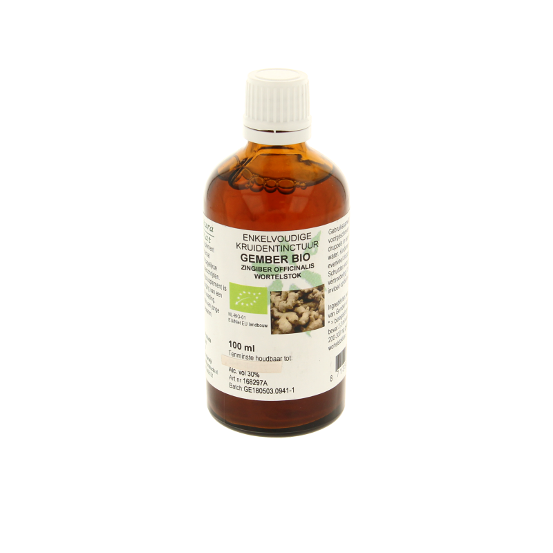 Cruydhof Zingiber officinalis rhiz/gember tinctuur bio 100 Milliliter