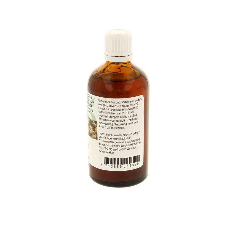 Cruydhof Zingiber officinalis rhiz/gember tinctuur bio 100 Milliliter