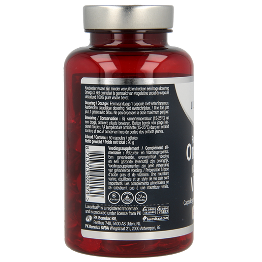 Lucovitaal Koudwater visolie puur omega 3 50 Capsules