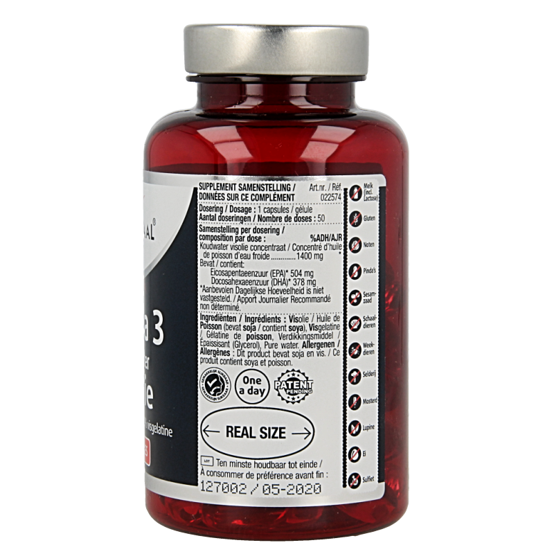 Lucovitaal Koudwater visolie puur omega 3 50 Capsules