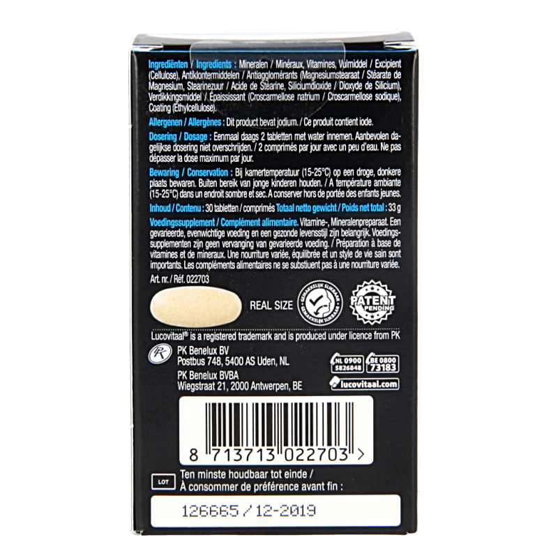 Lucovitaal Magnesium vitaminen mineralen compleet 30 Tabletten