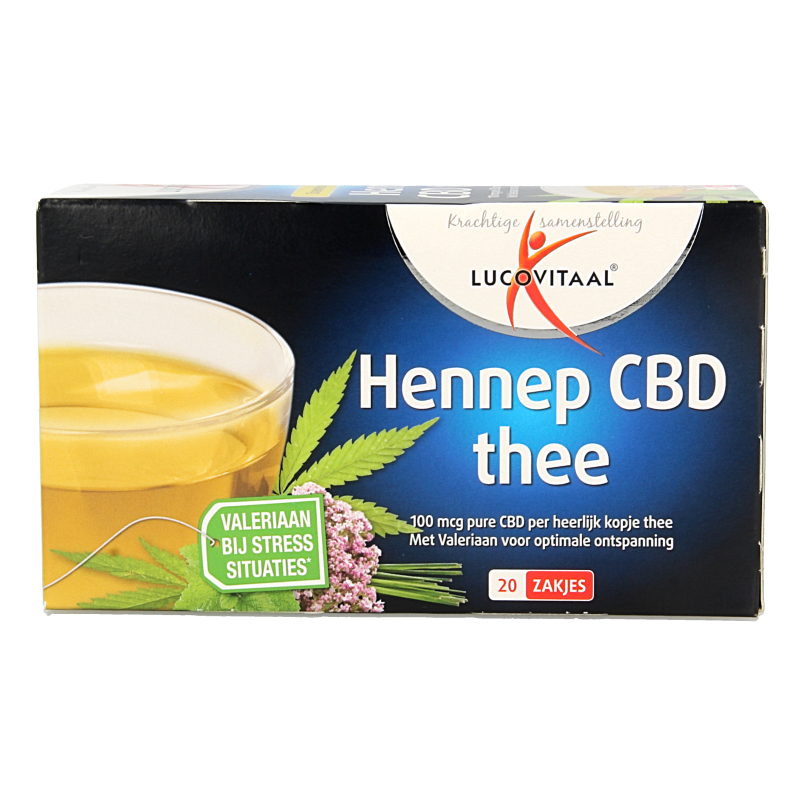 Lucovitaal Hennep CBD thee 20 Zakjes