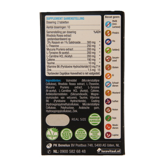 Lucovitaal Mentale focus pil 20 Tabletten