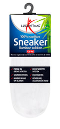 Lucovitaal Bamboe sneakersok wit maat 43-46 1 Paar