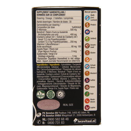 Lucovitaal D-Mannose cranberry 60 Tabletten