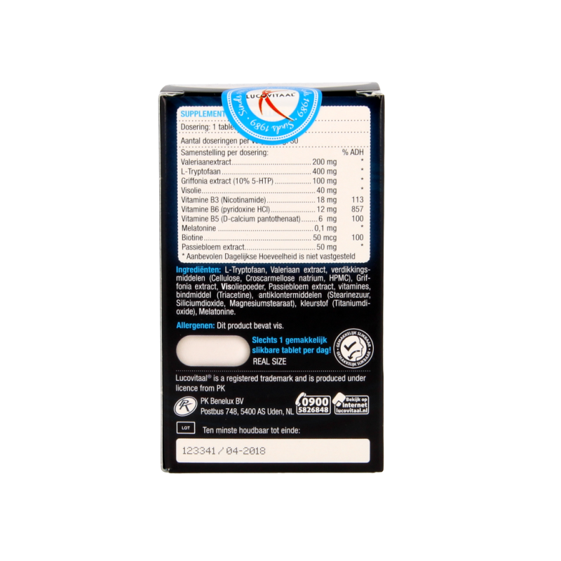Lucovitaal Melatonine L-Tryptofaan 0.1mg 30 Tabletten