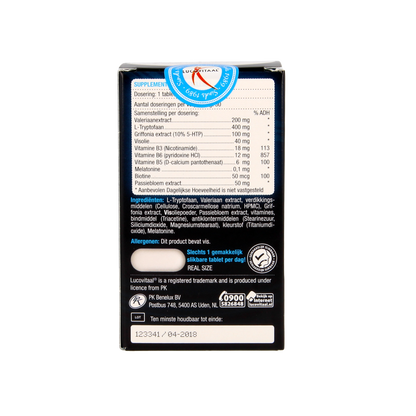 Lucovitaal Melatonine L-Tryptofaan 0.1mg 30.00 Tabletten