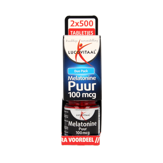 Lucovitaal Melatonine duo 0.1mg 2 x 500 tabletten 1000.00 Tabletten