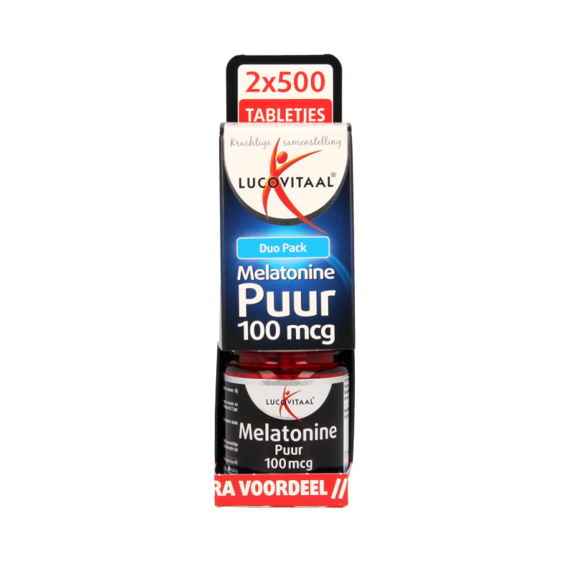 Lucovitaal Melatonine duo 0.1mg 2 x 500 tabletten 1000 Tabletten