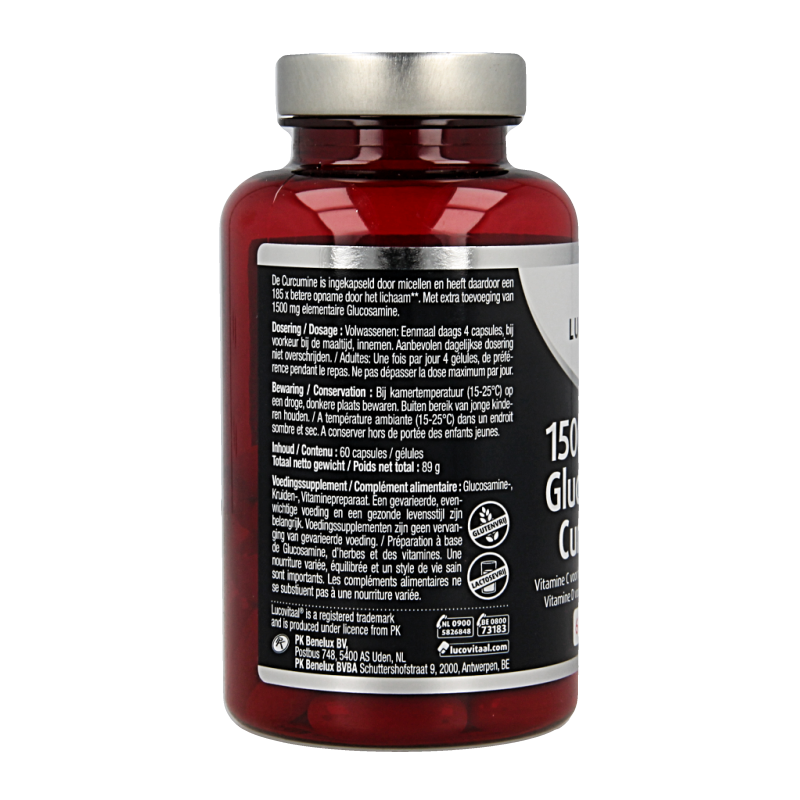Lucovitaal Glucosamine & curcumine 1500/40mg 60 Capsules