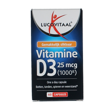 Lucovitaal Vitamine D3 25mcg 60.00 Capsules