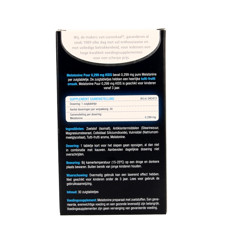 Lucovitaal Melatonine kids puur 0.299mg 30 Tabletten
