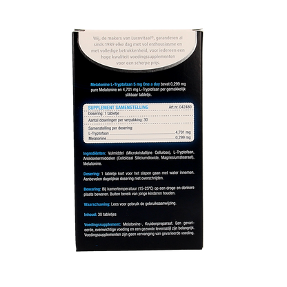 Lucovitaal Melatonine L-Tryptofaan 5mg 30.00 Tabletten