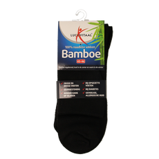 Lucovitaal Bamboe sok lang zwart  maat 43-46 1.00 Paar