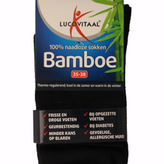 Lucovitaal Bamboe sok lang blauw  maat 35-38 1 Paar