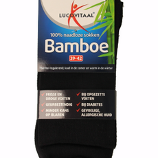 Lucovitaal Bamboe sok lang blauw  maat 39-42 1 Paar
