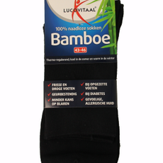 Lucovitaal Bamboe sok lang blauw  maat 43-46 1 Paar