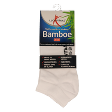 Lucovitaal Bamboe enkelsok wit  maat 35-38 1 Paar