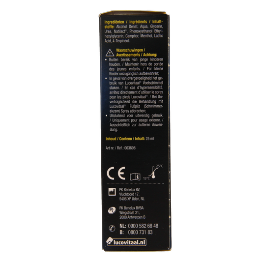 Lucovitaal Voetschimmel zwemmerseczeem spray 25 Milliliter