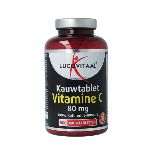 Lucovitaal Vitamine C 80mg citroen 800 Kauwtabletten