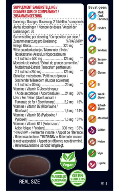 Lucovitaal Bloedcirculatie support 60.00 Tabletten