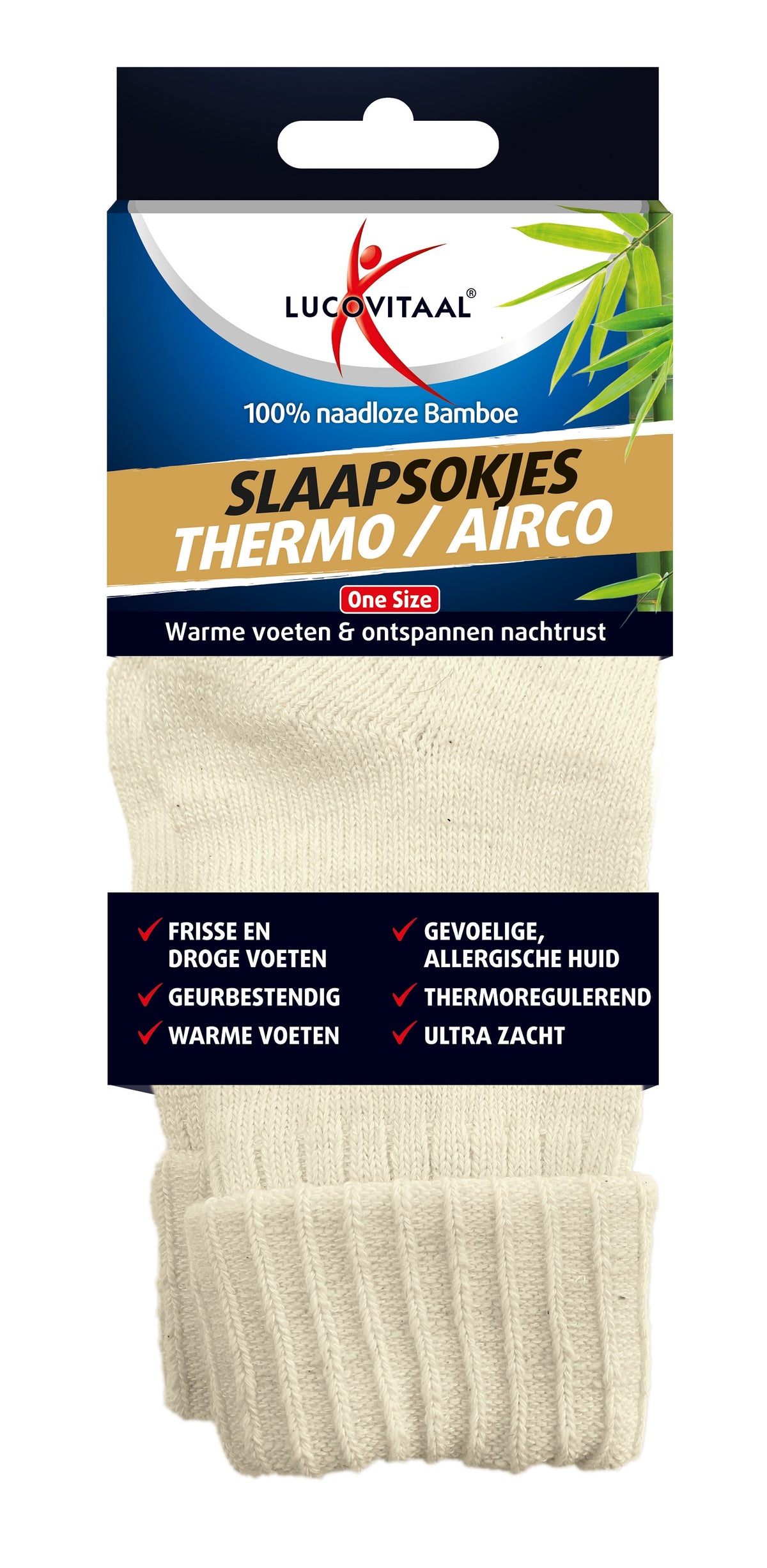 Lucovitaal Bamboe slaapsokjes 1.00 Paar