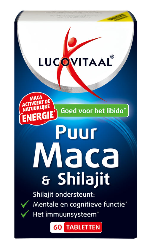 Lucovitaal Maca en shilajit puur 60 Tabletten