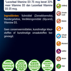 Lucovitaal Vitamine D3 75mcg 3000IE 365.00 Capsules