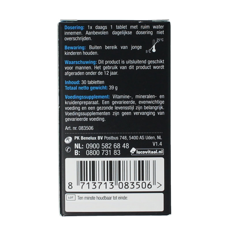 Lucovitaal Testosteron mannen support 30 Tabletten