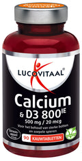 Lucovitaal Calcium 500mg + D3 20mcg 90.00 Kauwtabletten