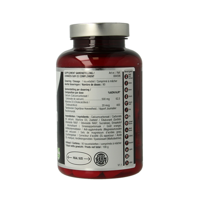 Lucovitaal Calcium 500mg + D3 20mcg 90.00 Kauwtabletten