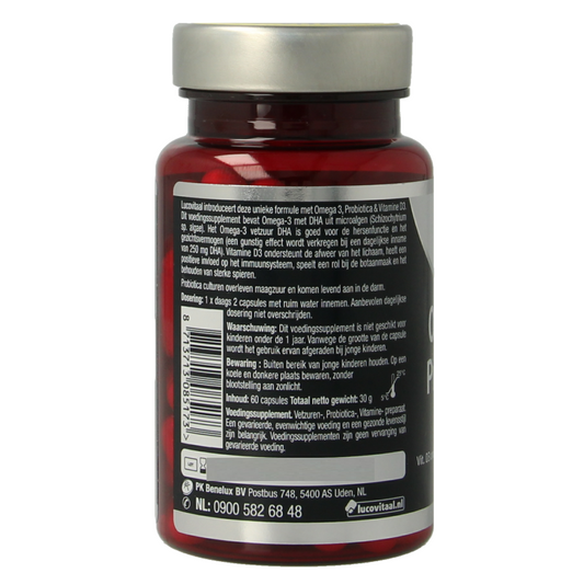 Lucovitaal Omega 3 probiotica D3 vegan 60 Capsules