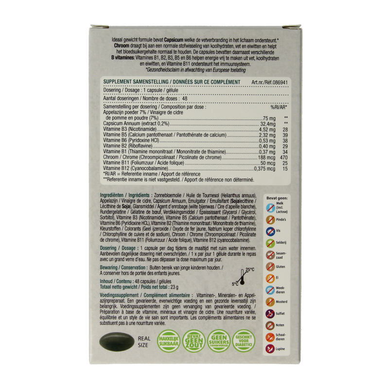 Lucovitaal Ideaal gewicht appelazijn 48 Capsules