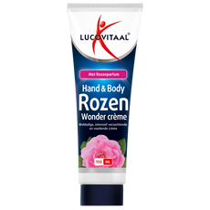Lucovitaal Hand & body rozen wonder creme 100 Milliliter