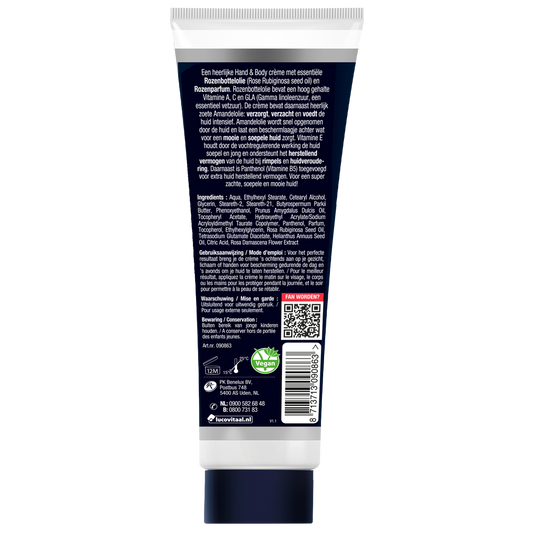 Lucovitaal Hand & body rozen wonder creme 100 Milliliter