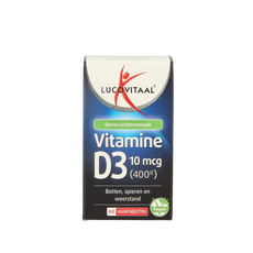 Lucovitaal Vitamine D3 10mcg (400IE) vegan 60.00 Kauwtabletten
