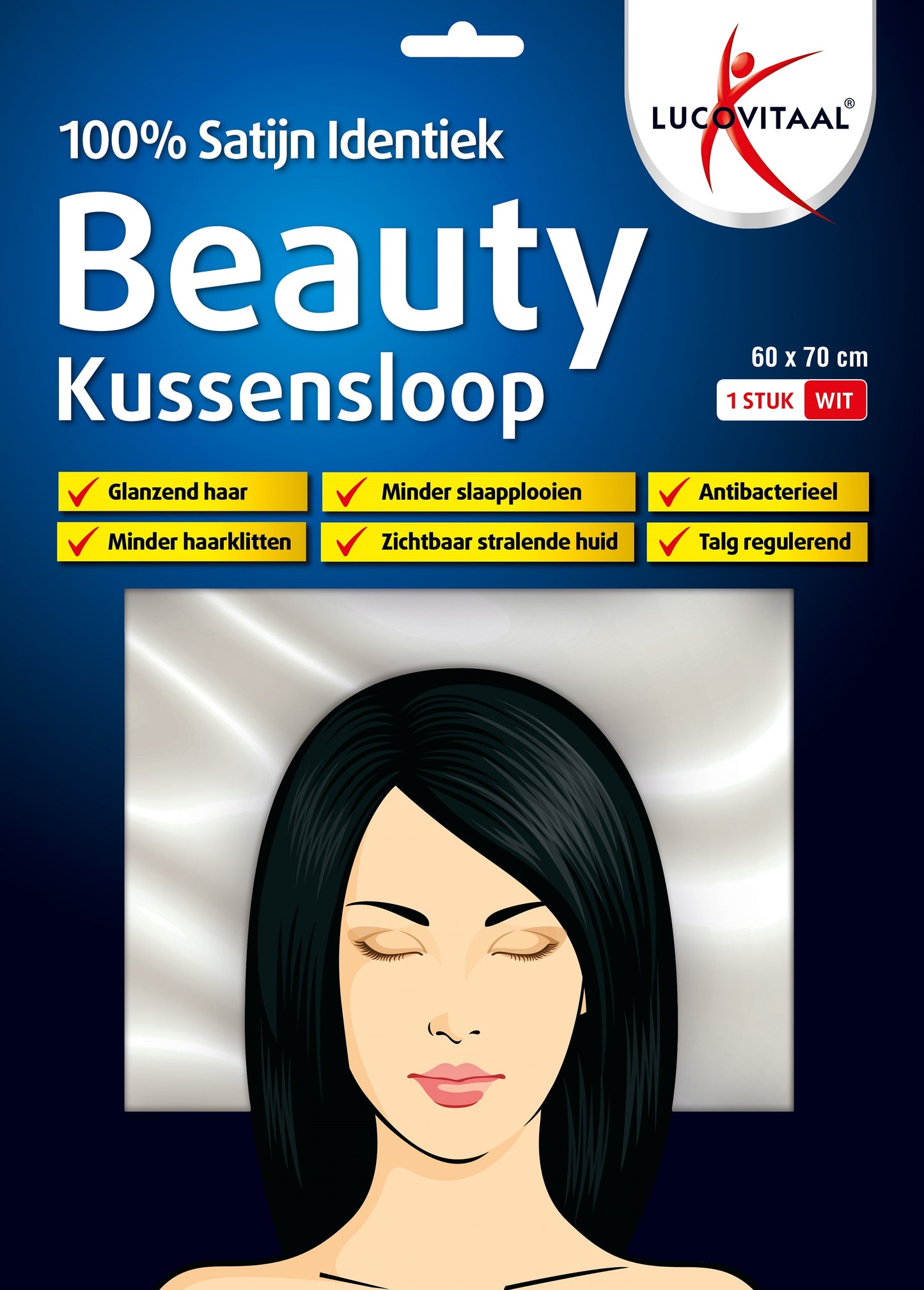 Lucovitaal Kussensloop beauty 100% satijn 60 x 70cm 1 Stuks
