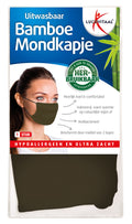 Lucovitaal Bamboe mondkapje groen 1 Stuks