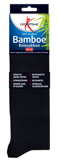 Lucovitaal Bamboe kniesok zwart maat 39-42 1 Paar