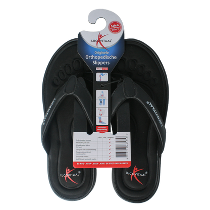 Lucovitaal Orthopedische slipper 37-38 zwart 1.00 Paar