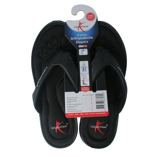 Lucovitaal Orthopedische slipper 41-42 zwart 1 Paar