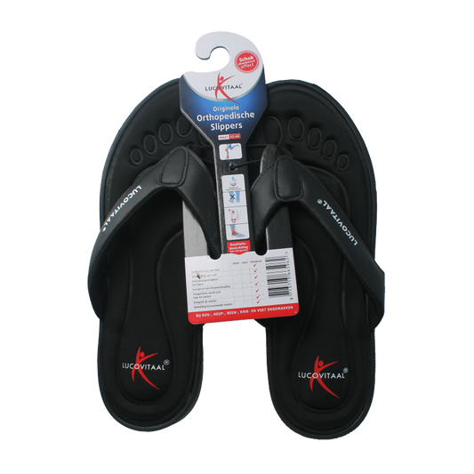 Lucovitaal Orthopedische slipper 43-44 zwart 1 Paar