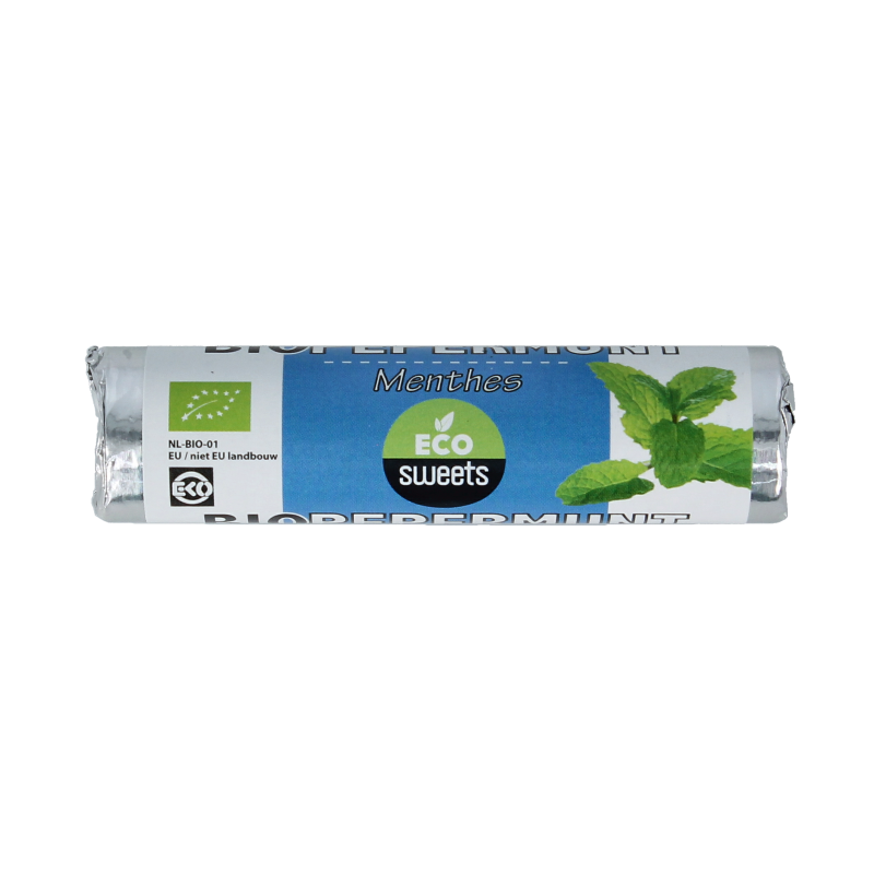 Eco Sweets Pepermuntrolletjes bio 21 Gram